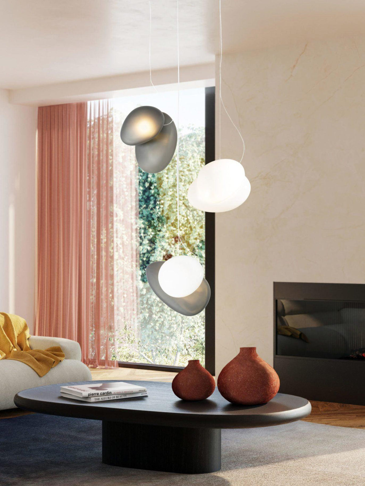 Mervan matglas hanglamp