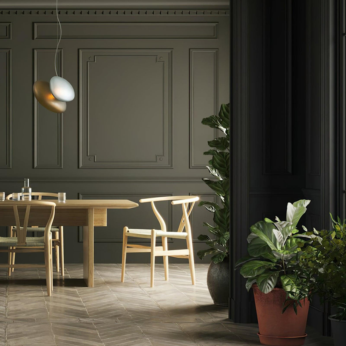 Mervan matglas hanglamp