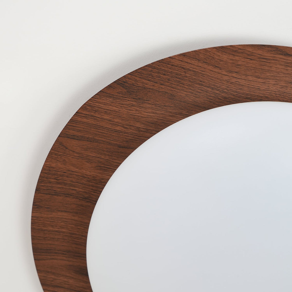 Sylenia plafondlamp kiezelvormige walnoot acryl LED