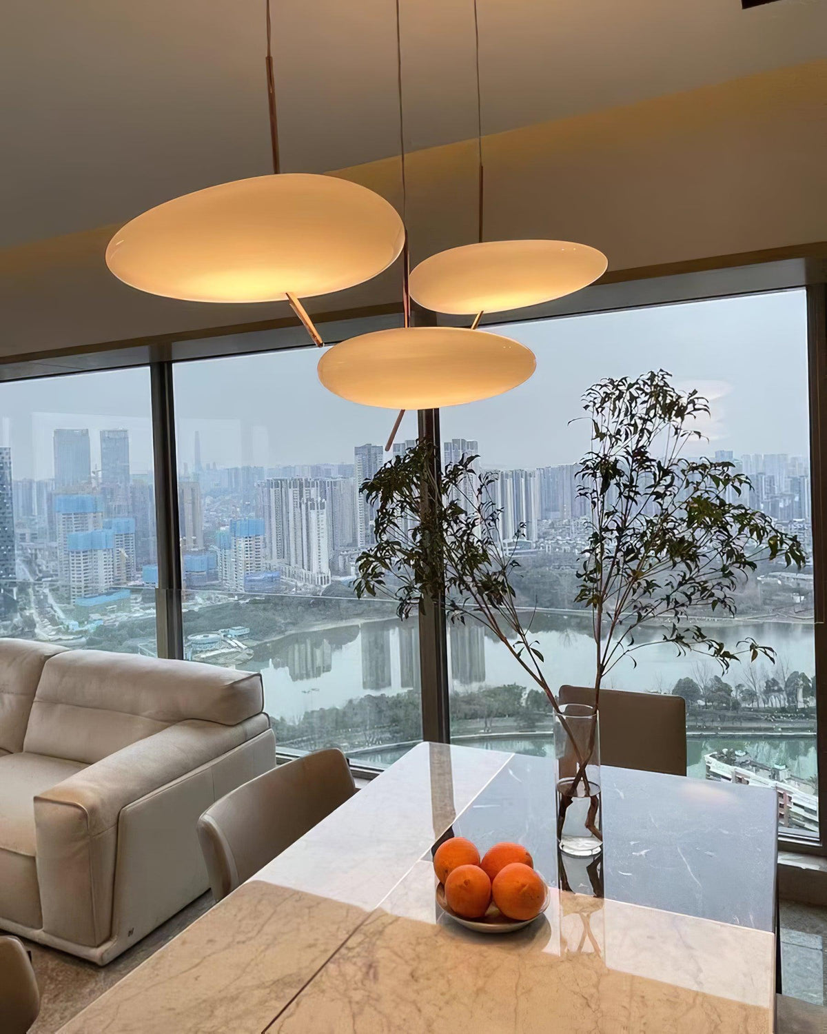 Velarena Moderne hanglamp van glas