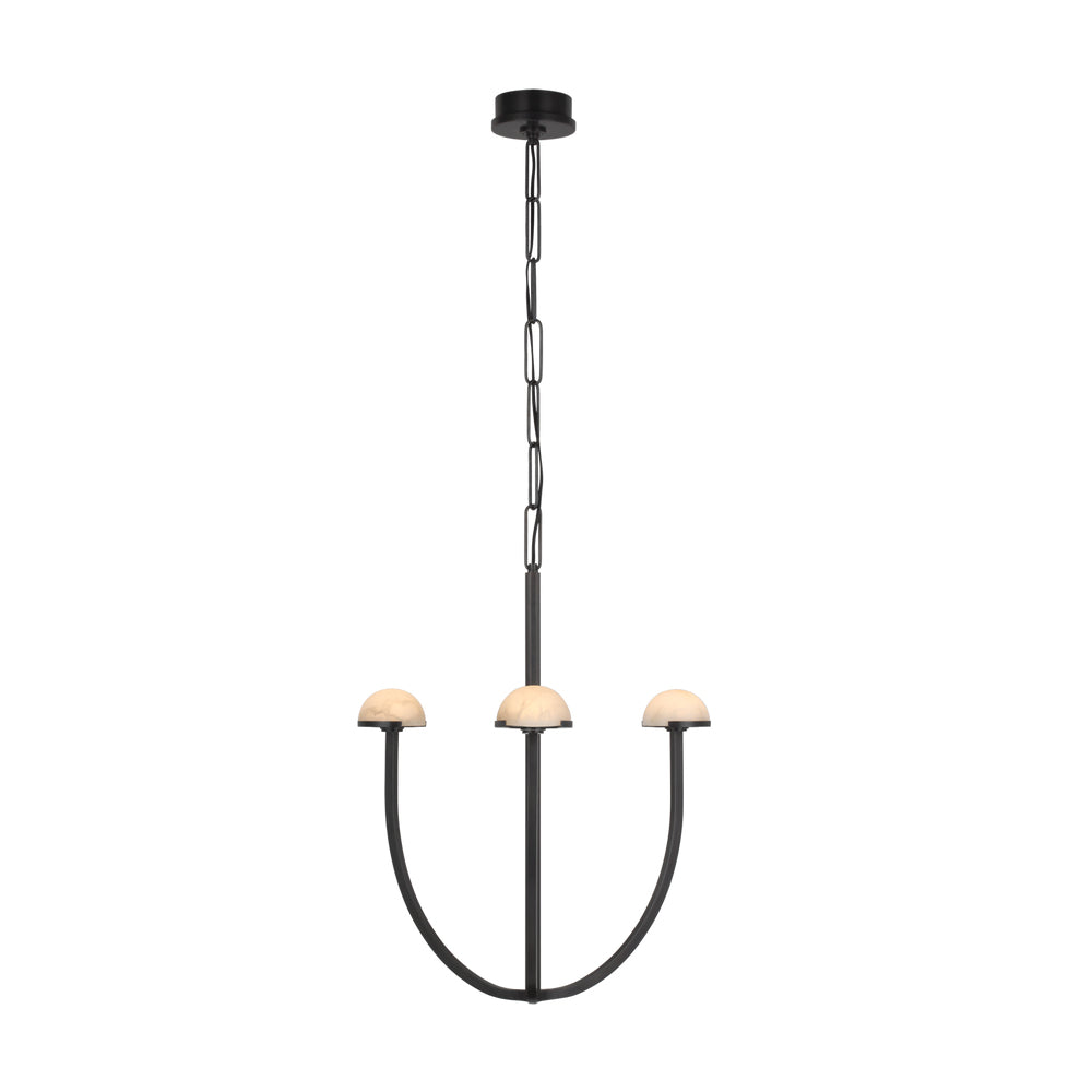 Pedra kroonluchter albast minimalistische booggeometrie