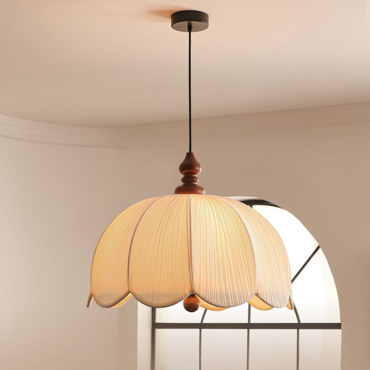 Imiraril hanglamp met tropisch textiel