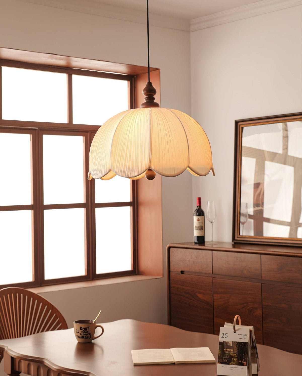 Imiraril hanglamp met tropisch textiel