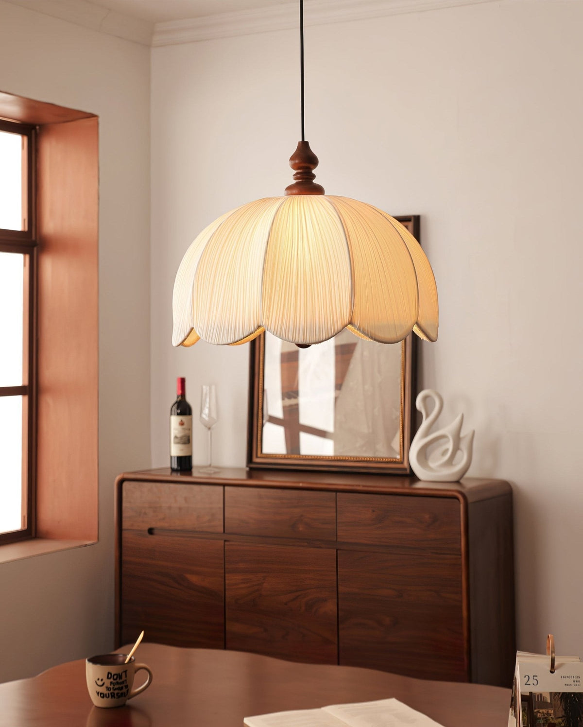 Imiraril hanglamp met tropisch textiel