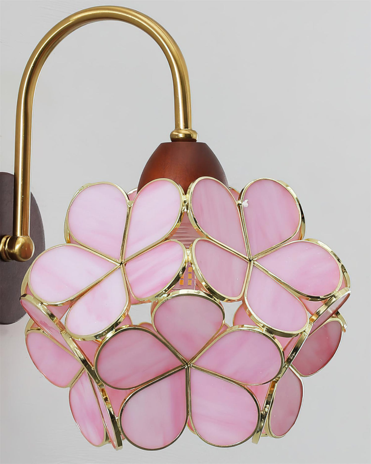 Petals-hout wandlamp