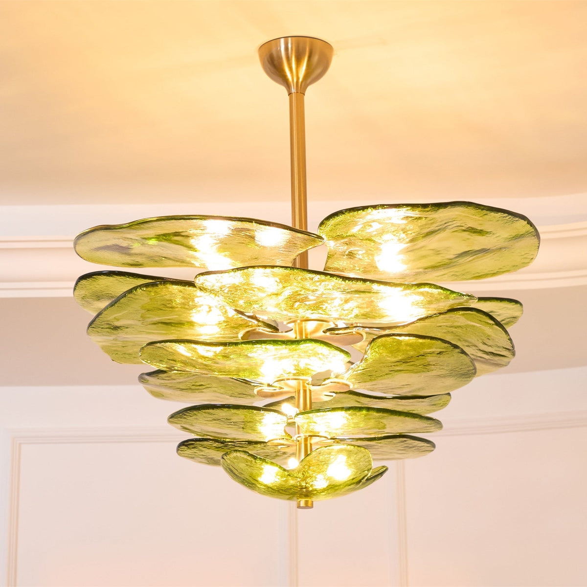 Crivs Kroonluchter Goud Murano-glas Bloemblaadjes Luxe