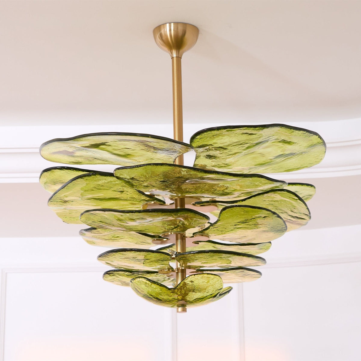 Crivs Kroonluchter Goud Murano-glas Bloemblaadjes Luxe