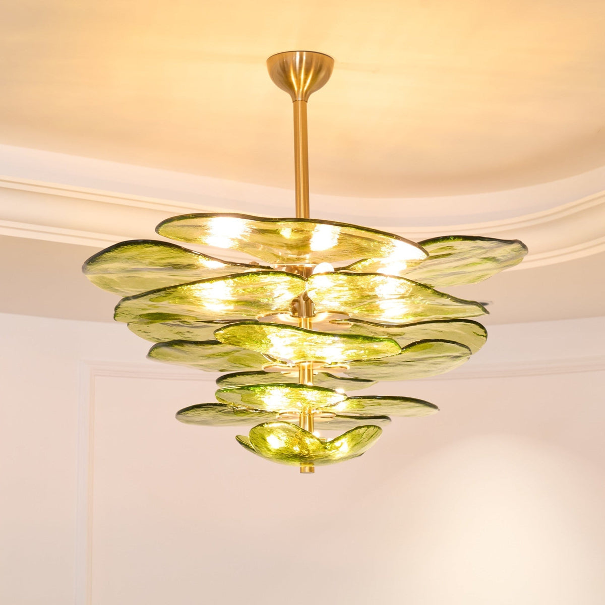 Crivs Kroonluchter Goud Murano-glas Bloemblaadjes Luxe