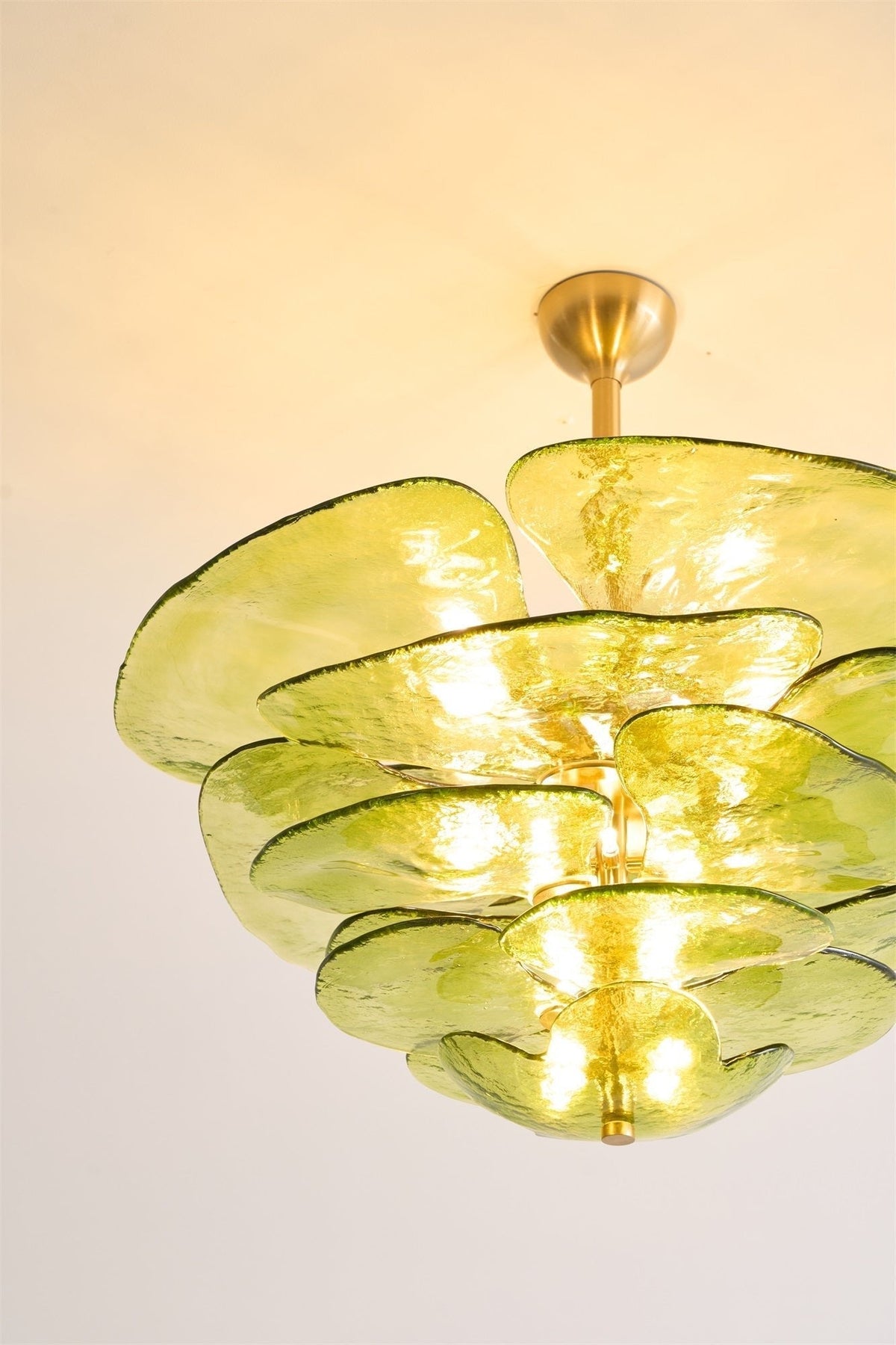 Crivs Kroonluchter Goud Murano-glas Bloemblaadjes Luxe