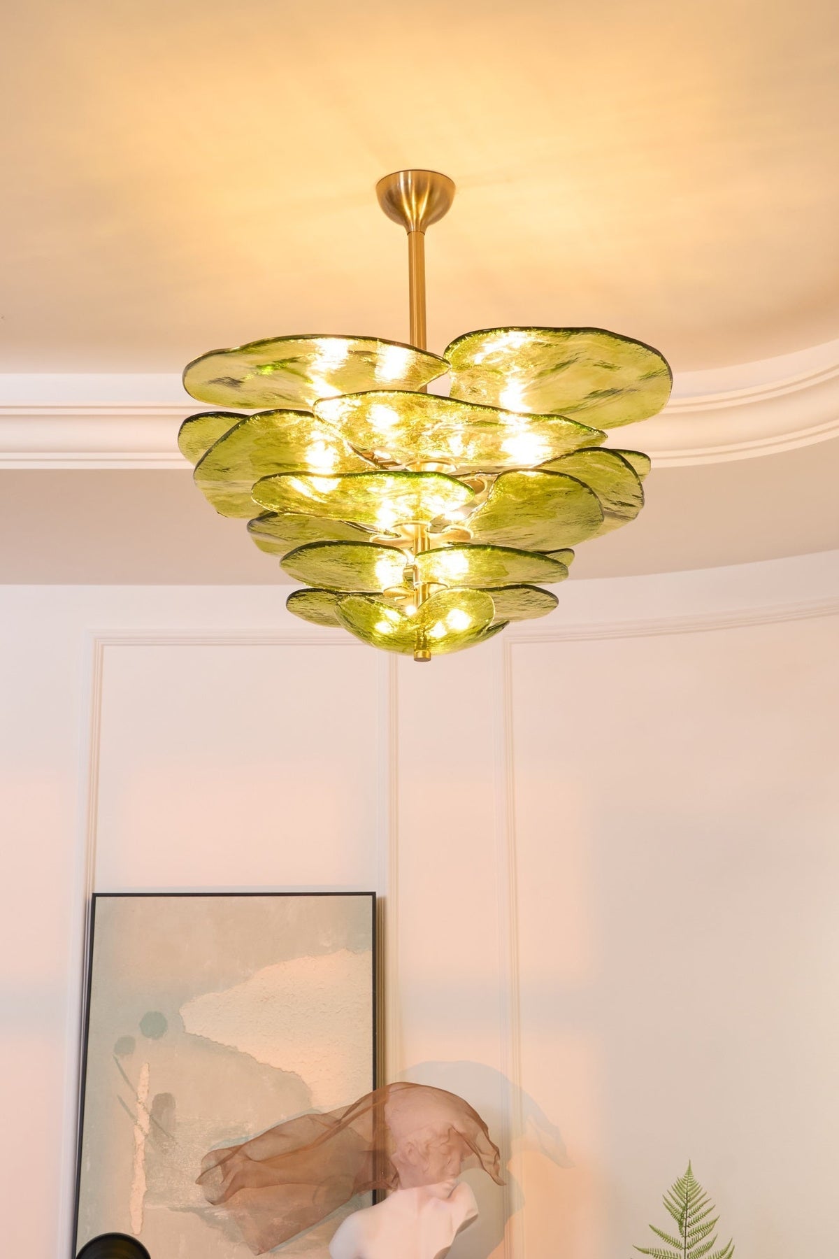 Crivs Kroonluchter Goud Murano-glas Bloemblaadjes Luxe