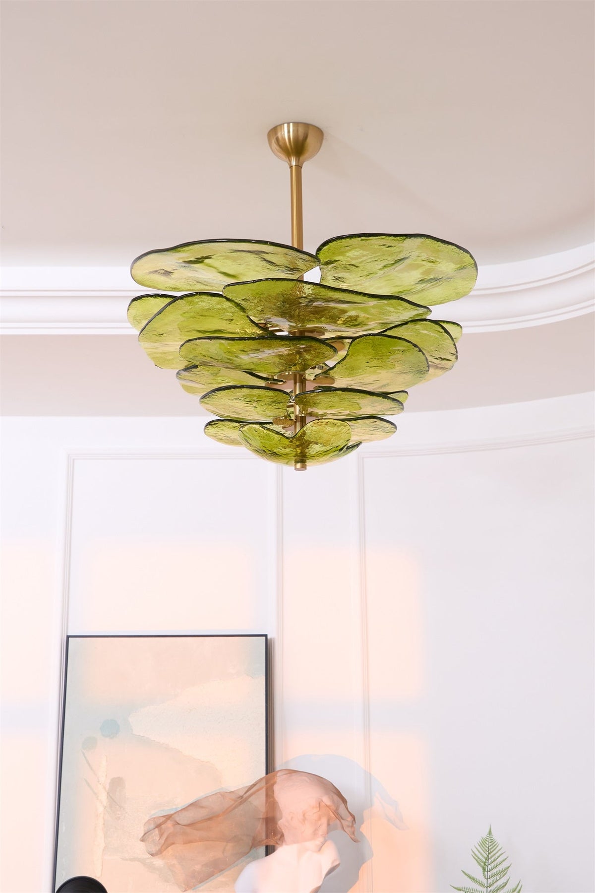 Crivs Kroonluchter Goud Murano-glas Bloemblaadjes Luxe