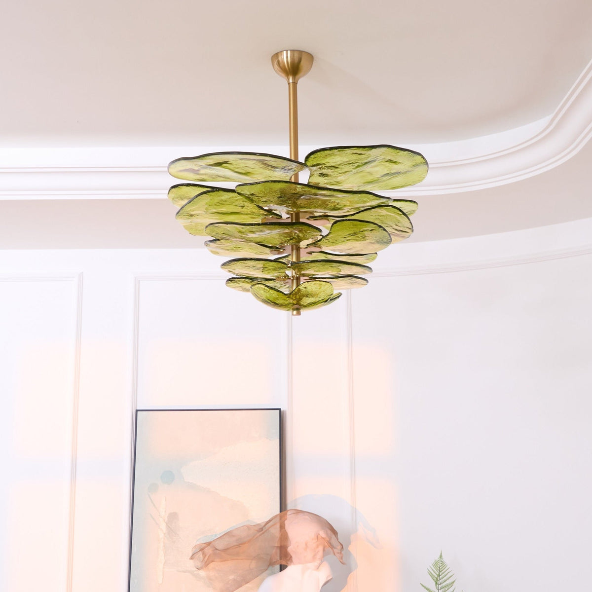 Crivs Kroonluchter Goud Murano-glas Bloemblaadjes Luxe
