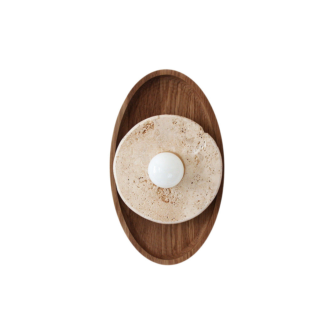 Lumenhart travertin wandlamp