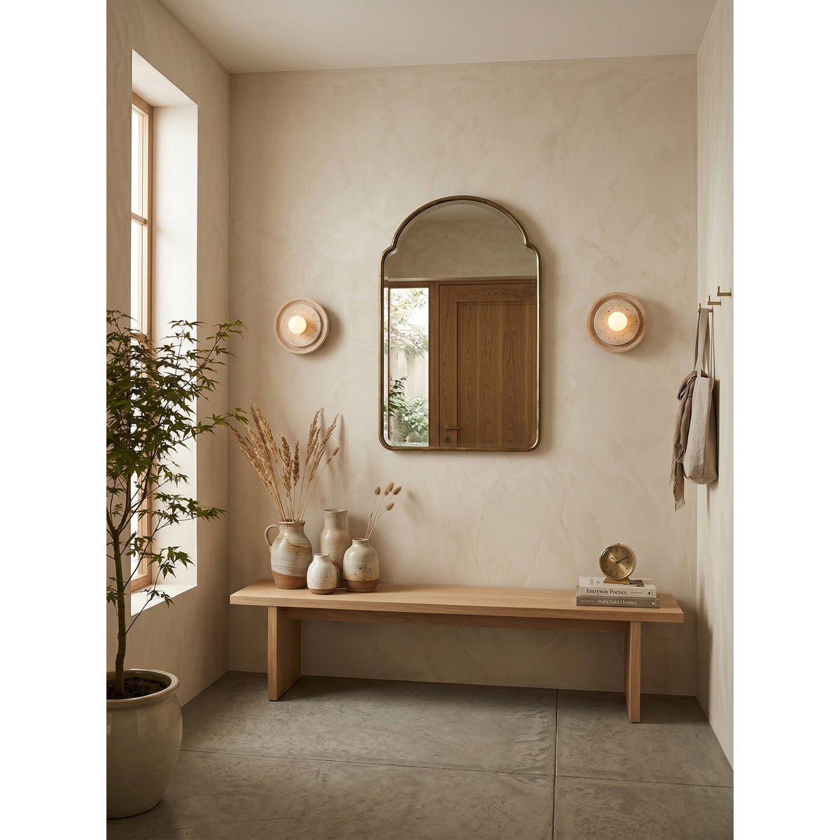 Lumenhart travertin wandlamp