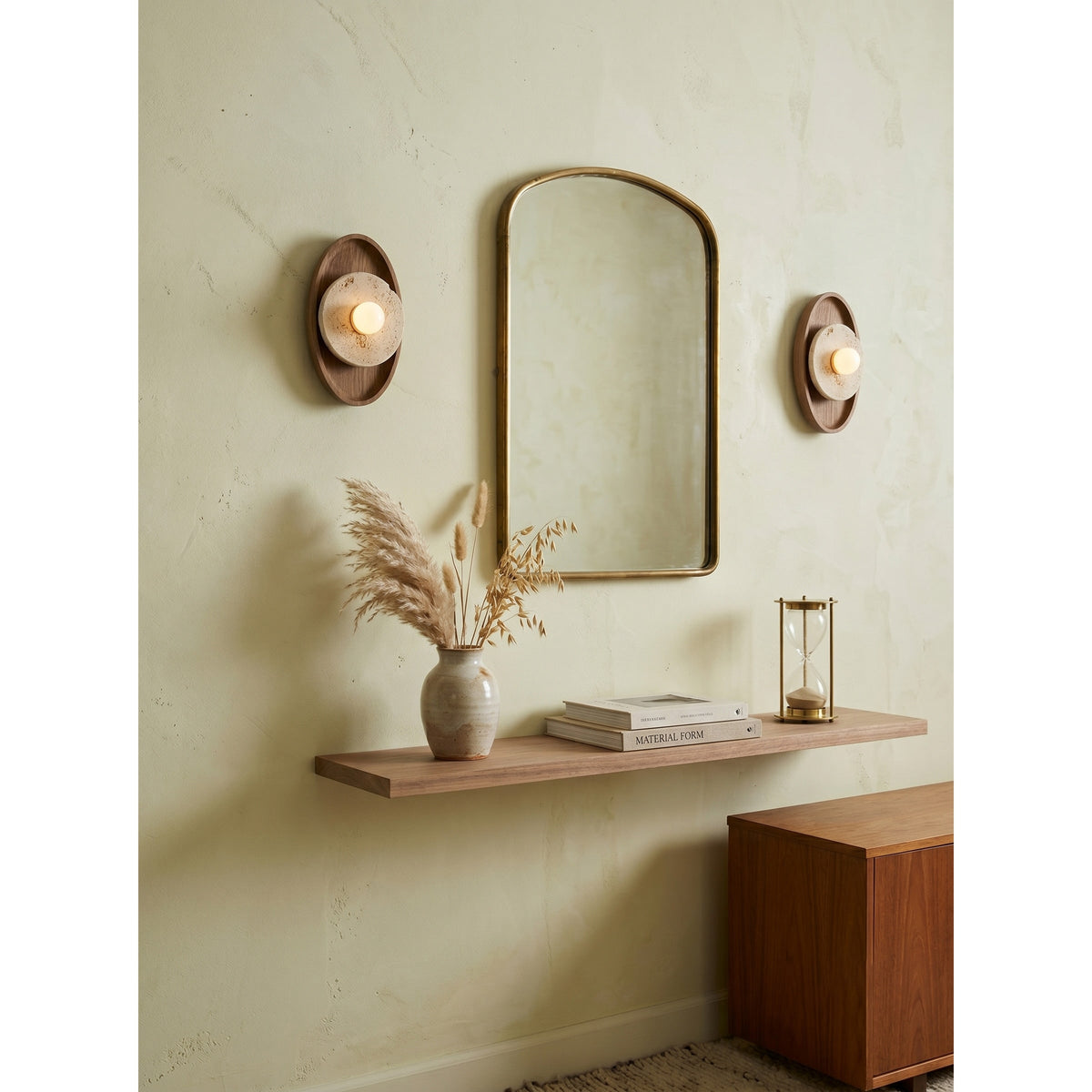 Lumenhart travertin wandlamp