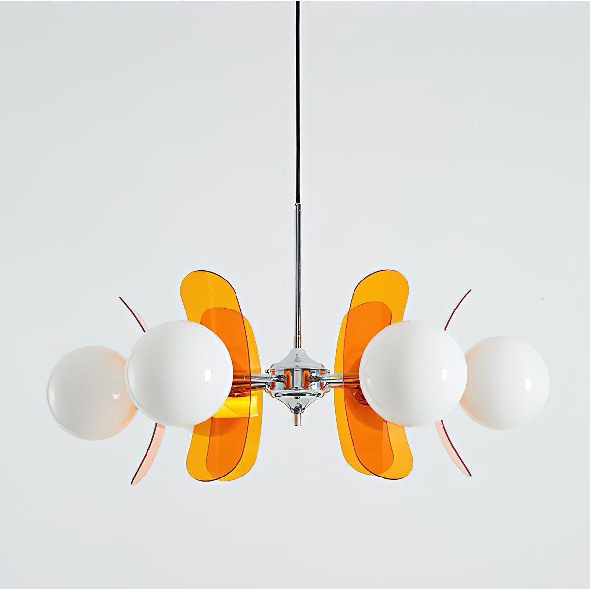 Quay Kroonluchter met Phosphorescent Glazen Lampenkap