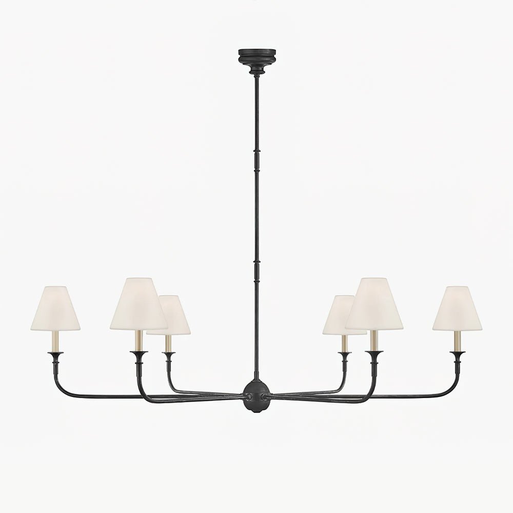 Lioroelia hanglamp zwart kaars afgeplat