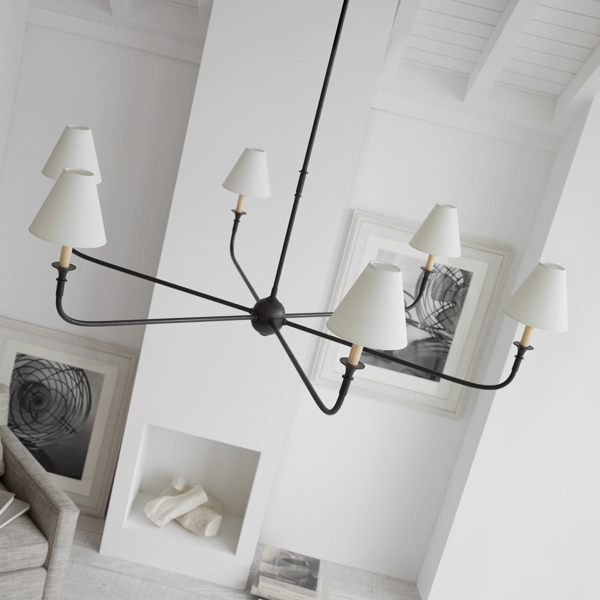 Arthaila Vintage Industrial Grote Stoffen Kroonluchter