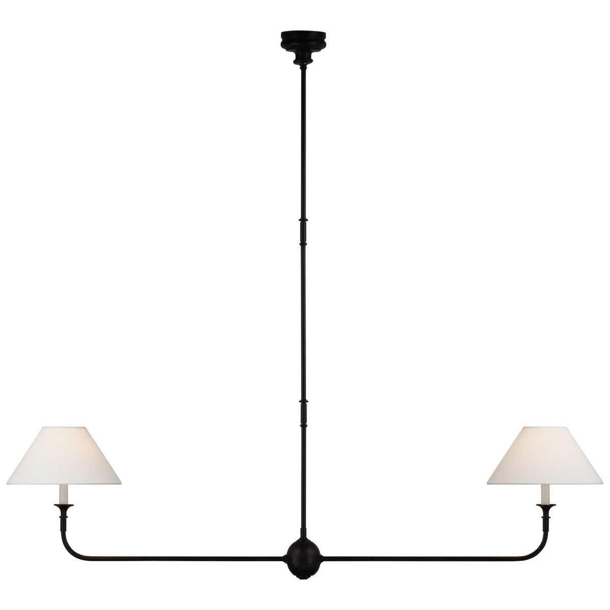 Lioroelia hanglamp zwart kaars afgeplat