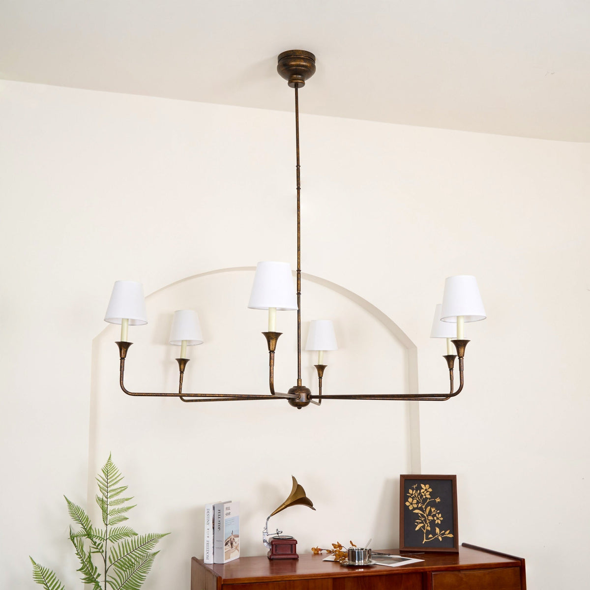Arthaila Vintage Industrial Grote Stoffen Kroonluchter