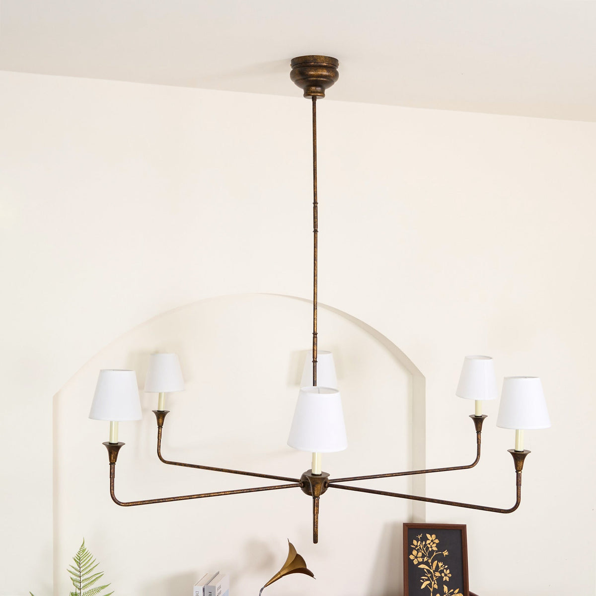 Arthaila Vintage Industrial Grote Stoffen Kroonluchter