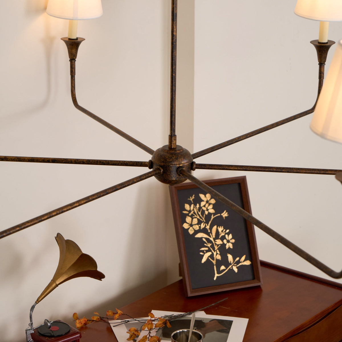 Arthaila Vintage Industrial Grote Stoffen Kroonluchter