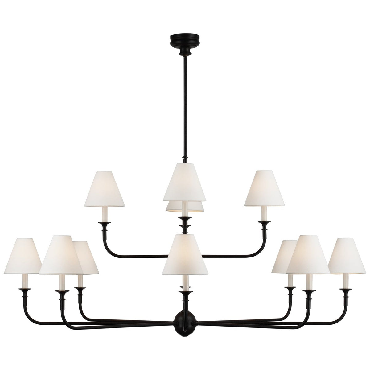 Lioroelia hanglamp zwart kaars afgeplat