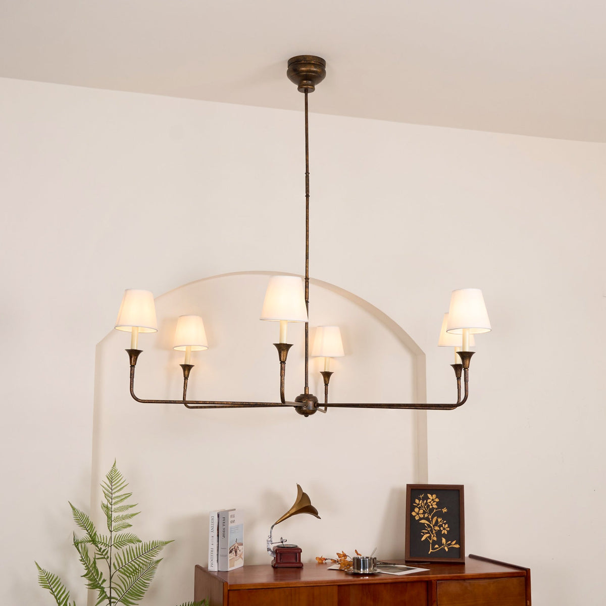 Lioroelia hanglamp zwart kaars afgeplat