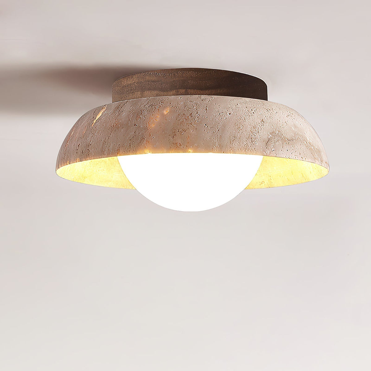 Cuvela travertin plafondlamp