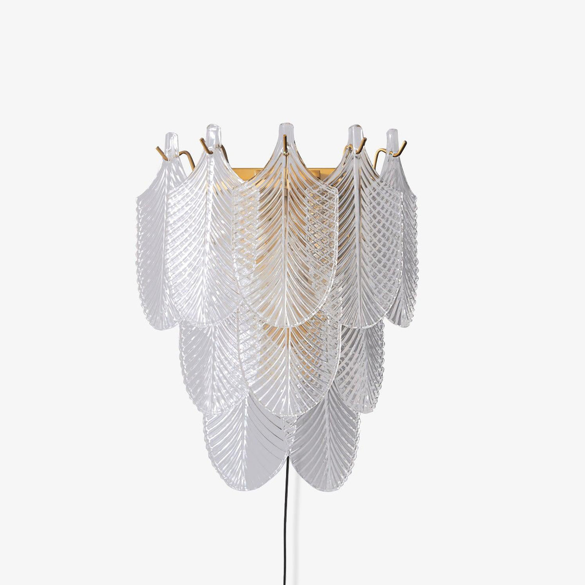 Celoaine wandlamp messing Murano glas