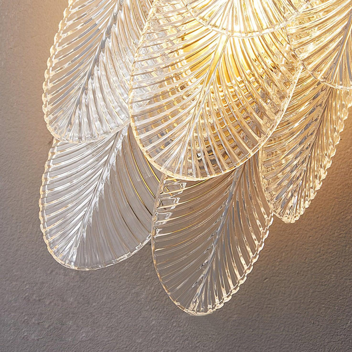 Celoaine wandlamp messing Murano glas