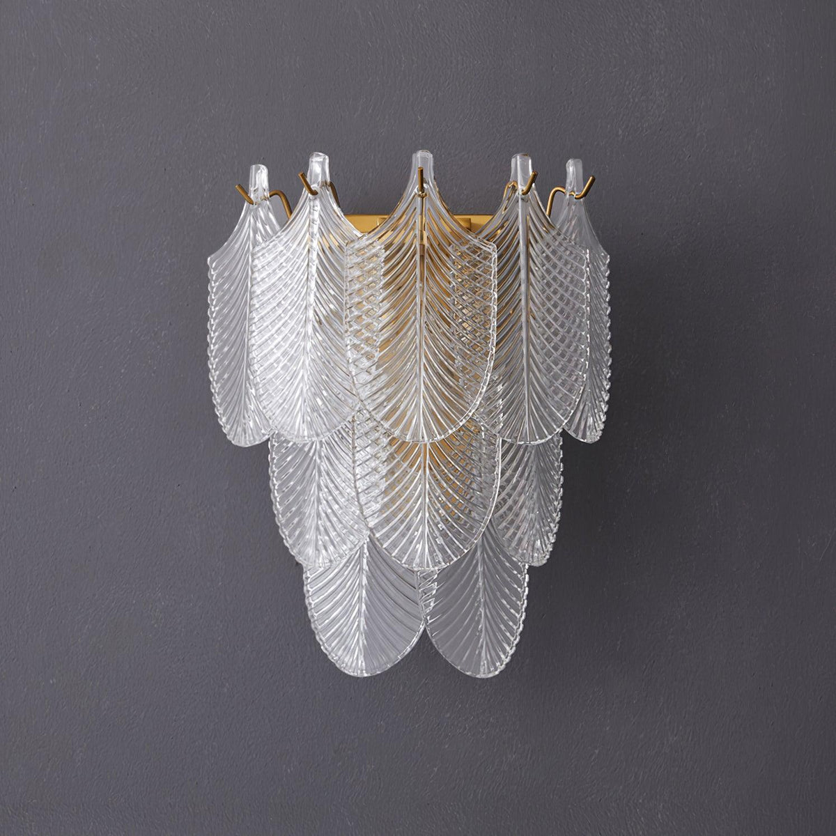Celoaine wandlamp messing Murano glas