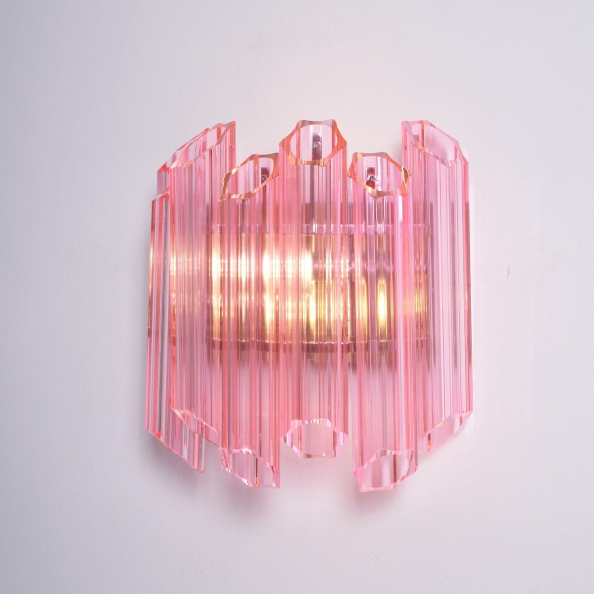 Aurora wandlamp Roze Murano-glasbuis