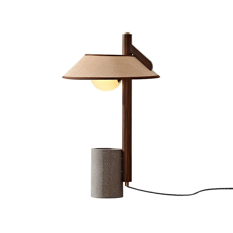 Damon Minimalistische tafellamp van walnoothout
