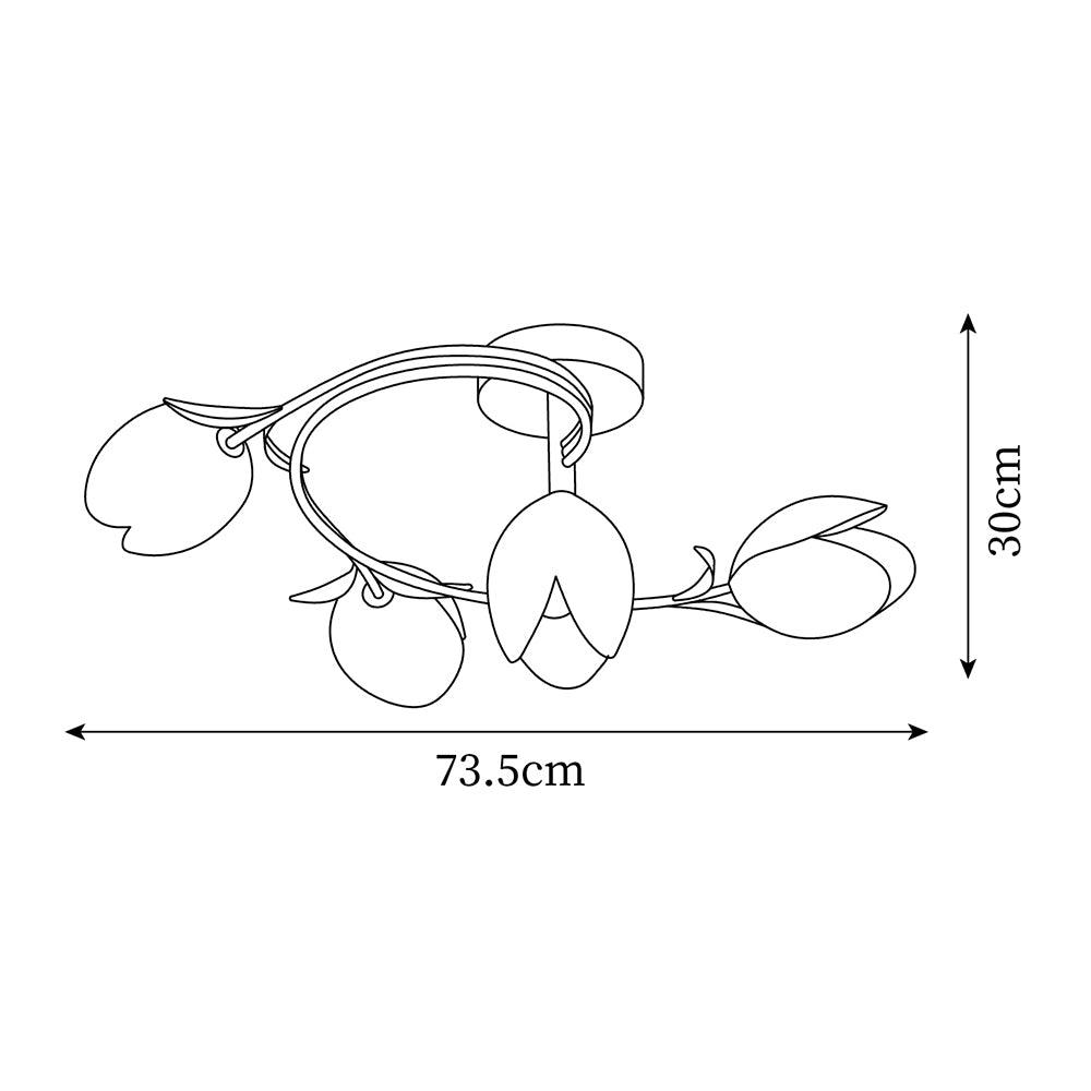 Lumuel 6-Light Tulip plafondlamp