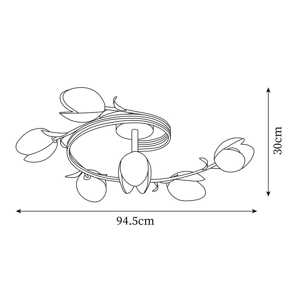 Lumuel 6-Light Tulip plafondlamp
