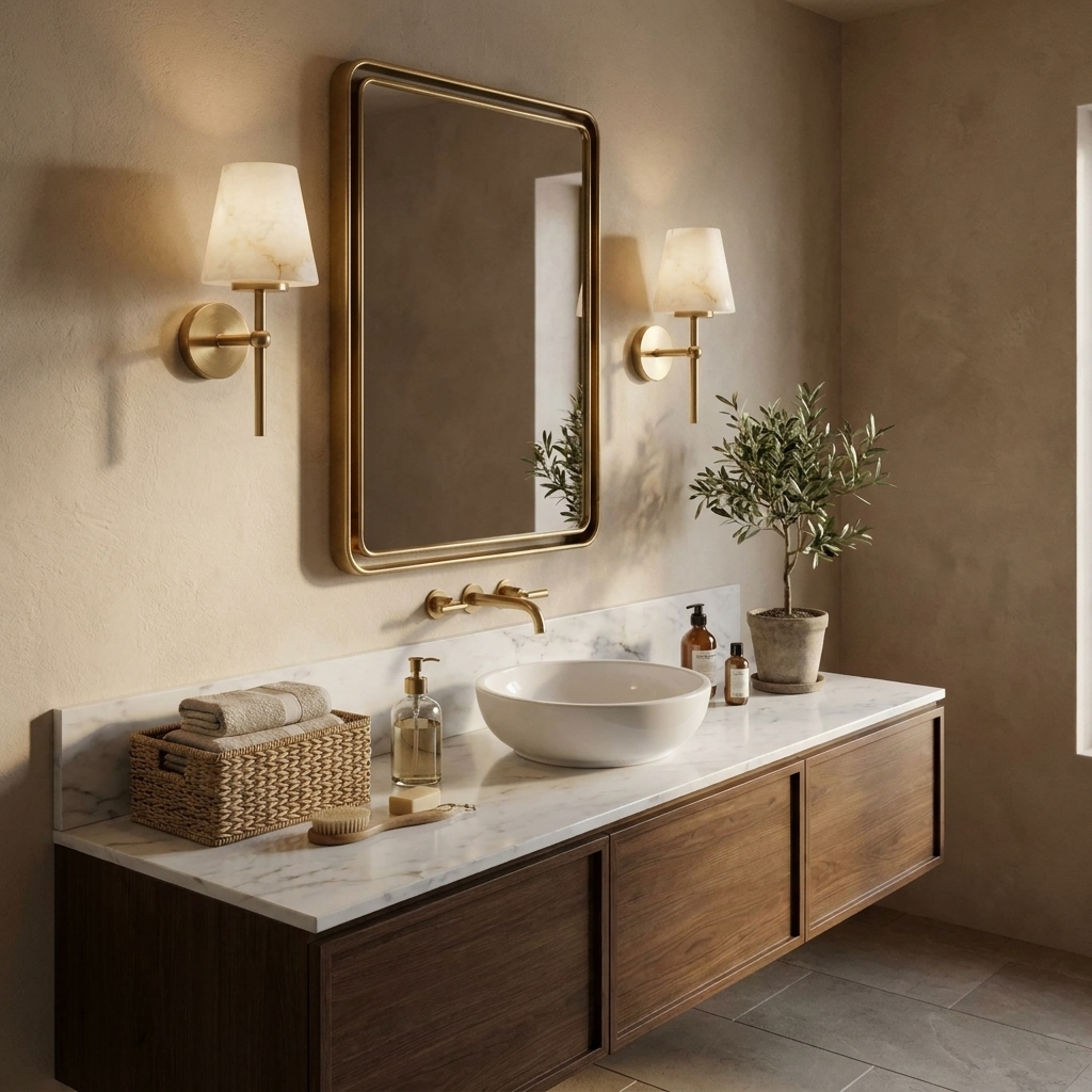 Stavermere albast wandlamp