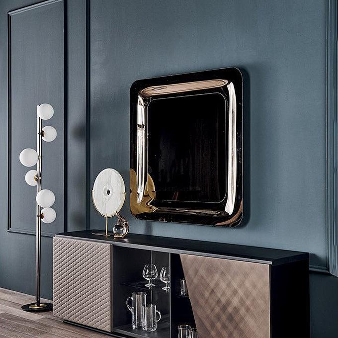 Eireneria elegante vloerlamp met glazen kap