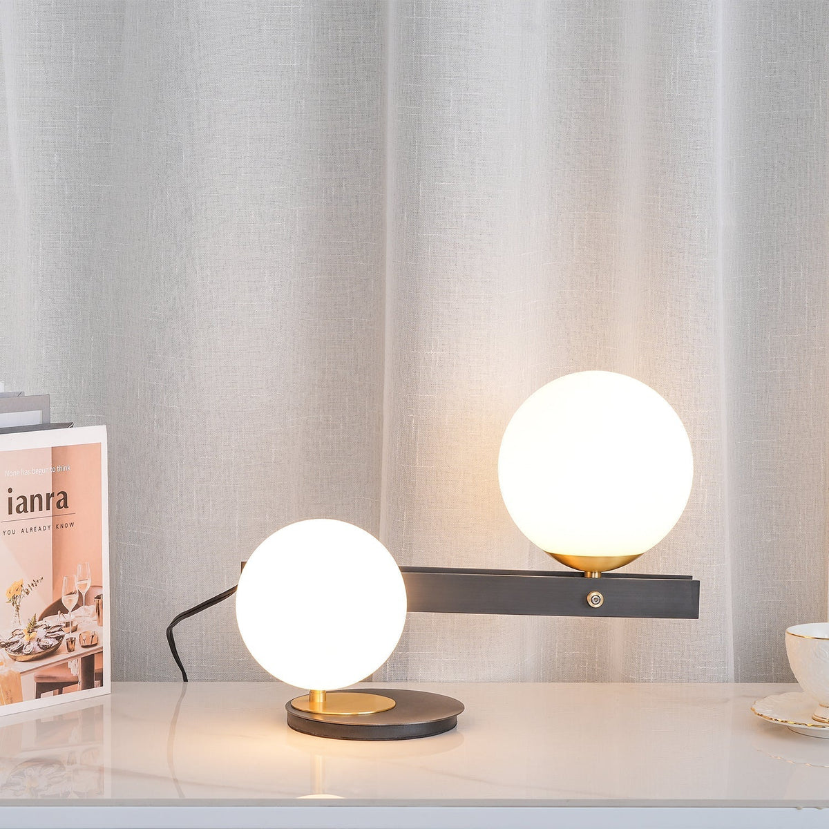 Veloella moderne tafellamp van glas