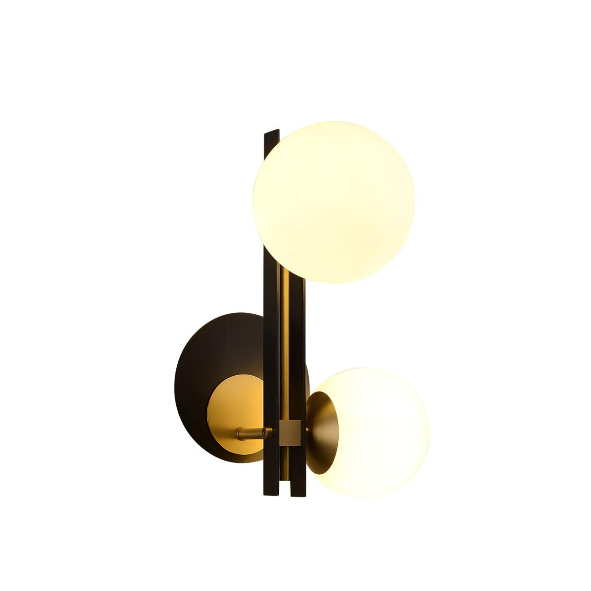 Eiranaria wandlamp met planetaire glazen kap