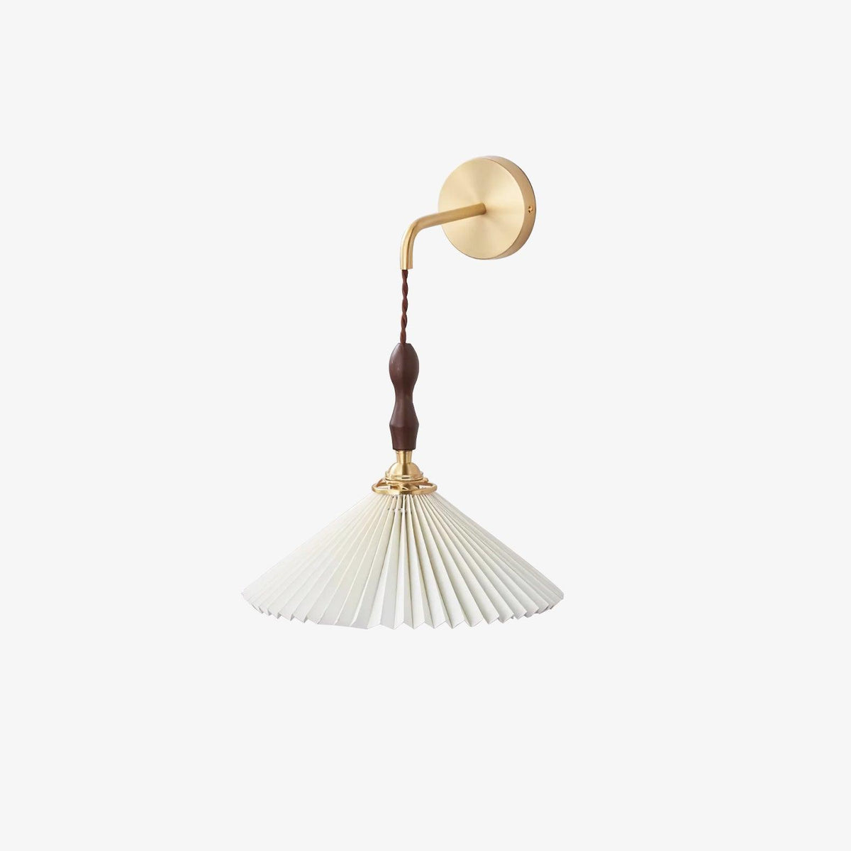 Mordan Premium wandlamp Elegante geplooide walnoot houten wandlamp