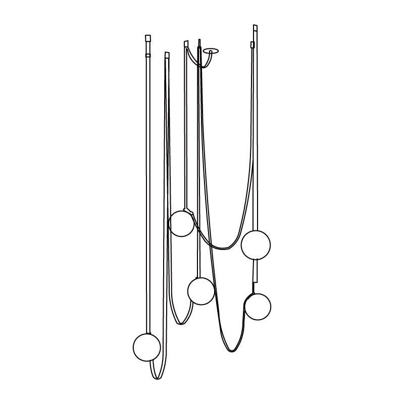 Velinenne hanglamp leerriem glas