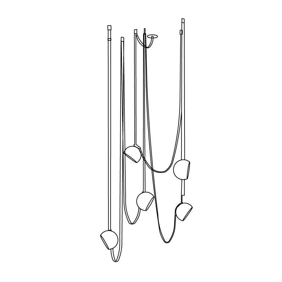 Elarok Moderne minimalistische combinatie hanglamp van leer