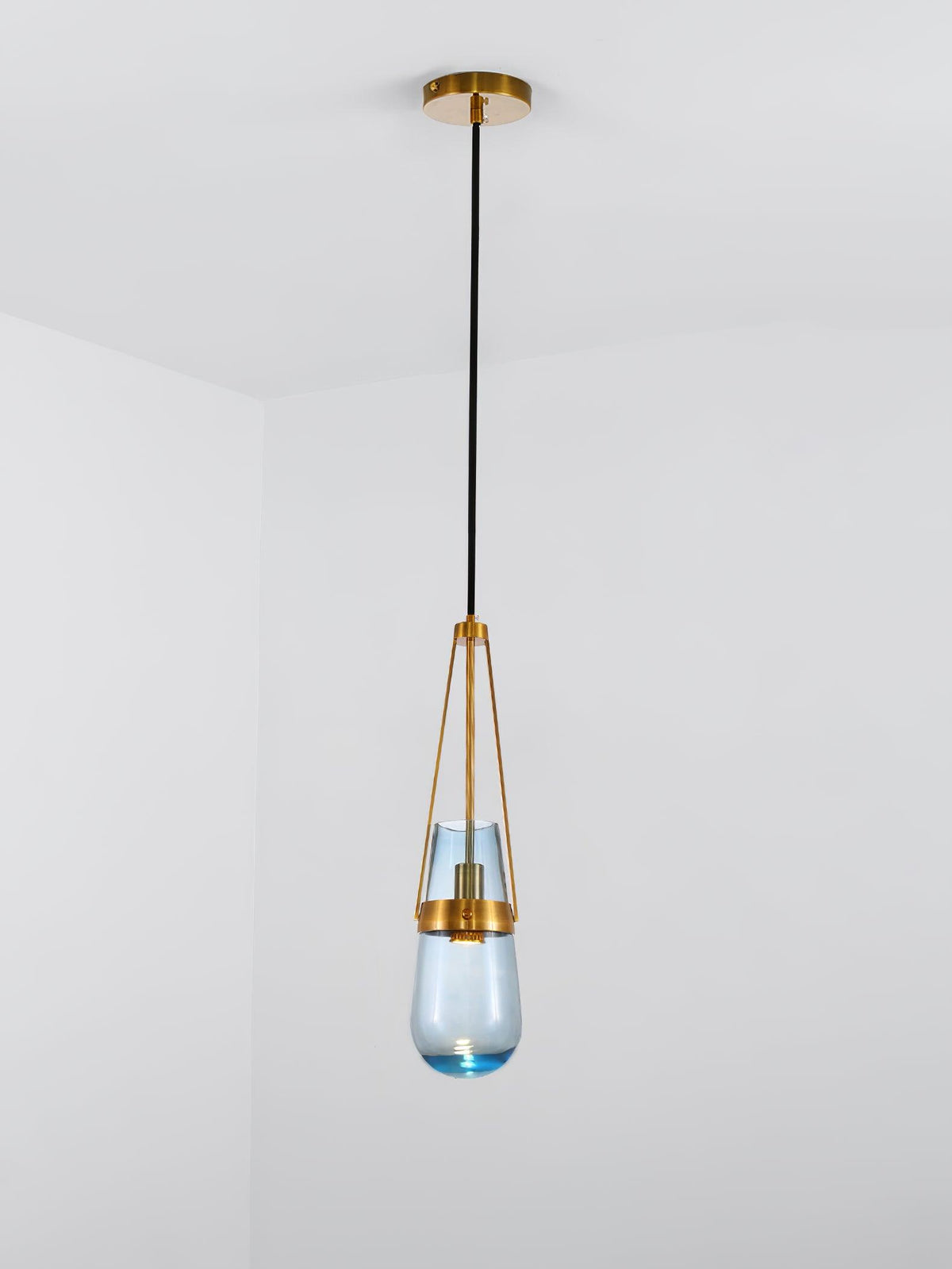 Vazora hanglamp met blauw glas