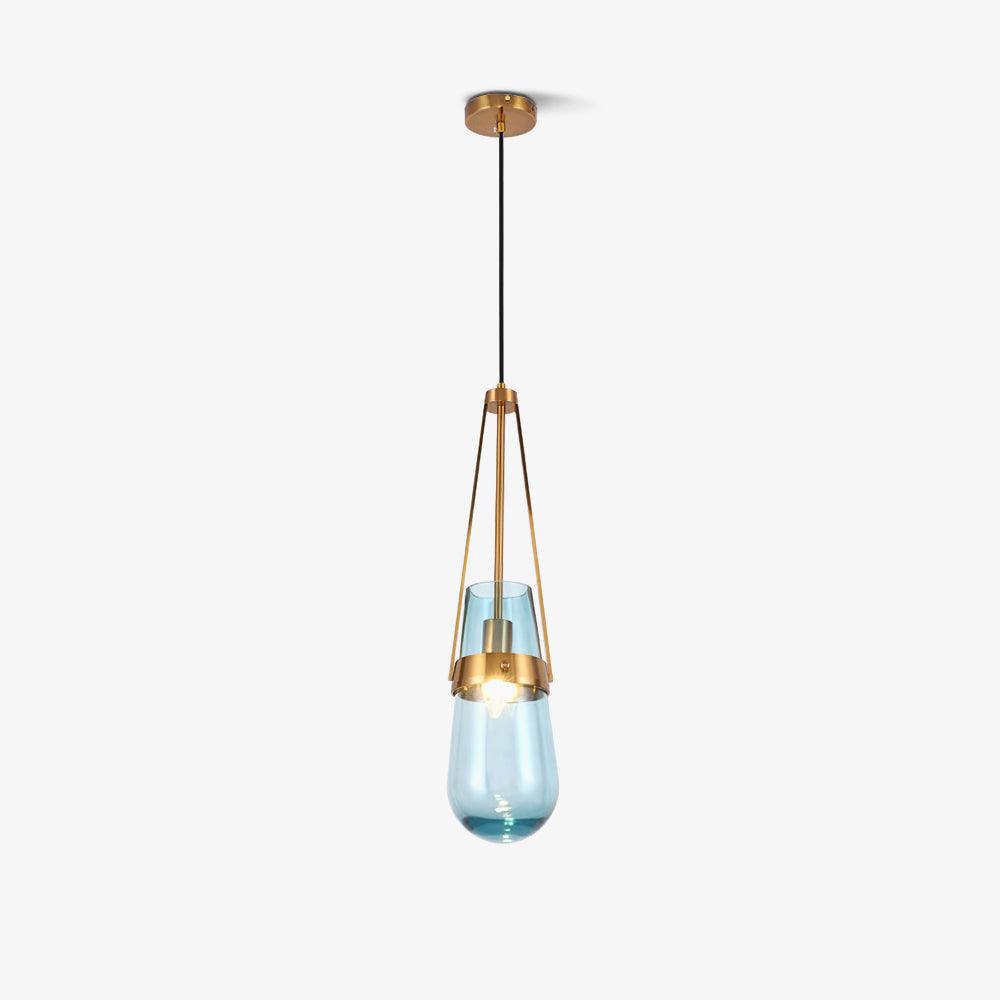 Vazora hanglamp met blauw glas
