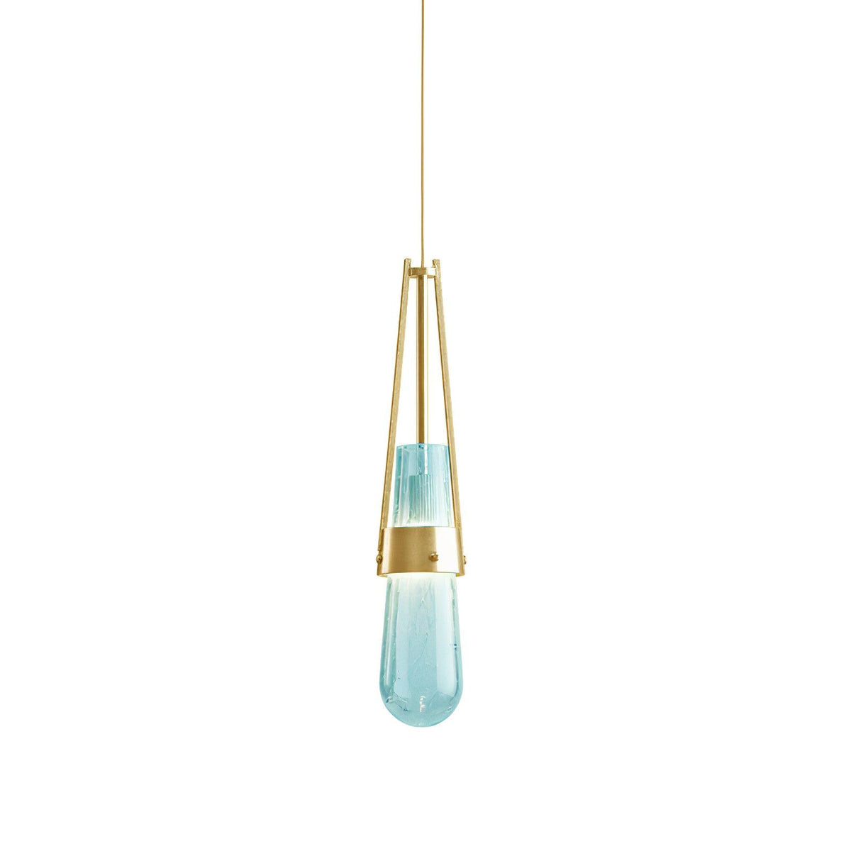 Vazora hanglamp met blauw glas