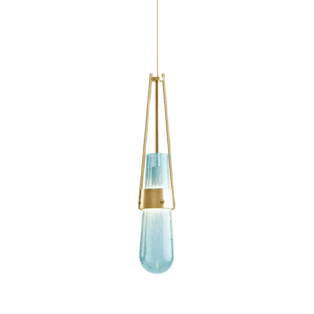 Vazora hanglamp met blauw glas