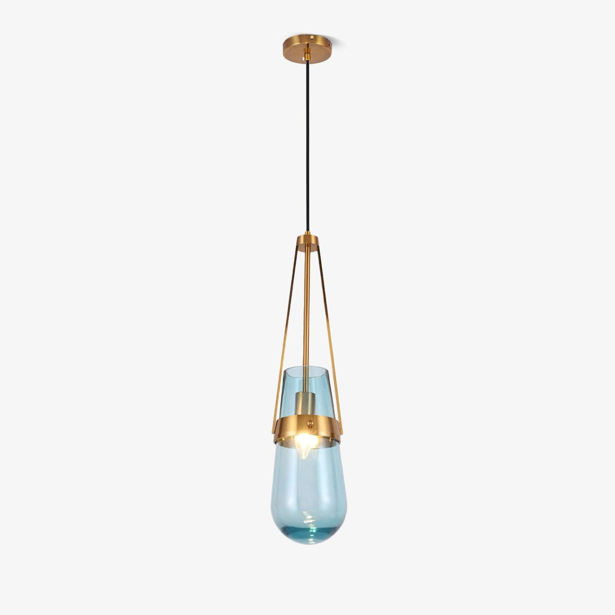 Vazora hanglamp met blauw glas