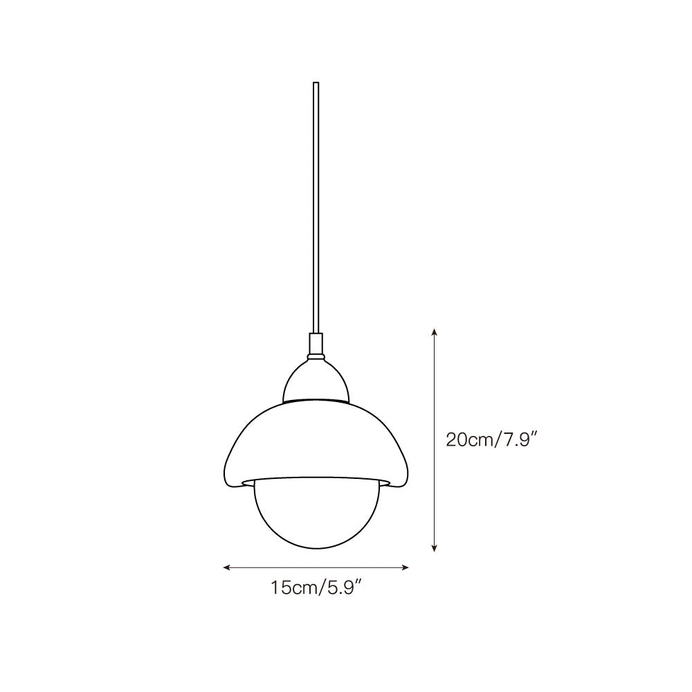 Sylivora hanglamp van hout en marmer