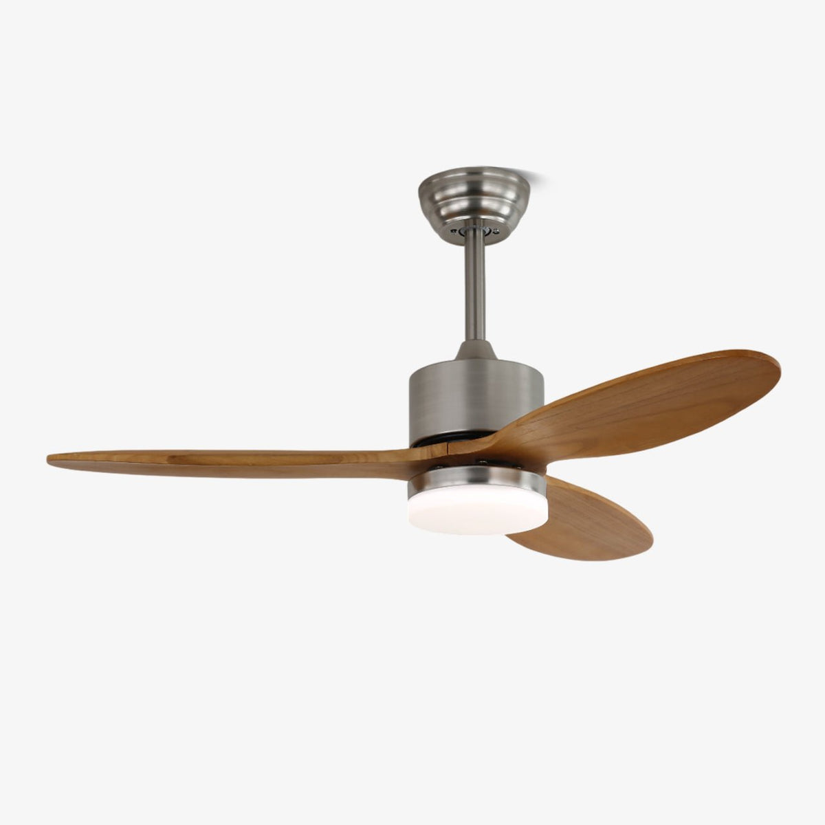 Aldirella minimalistisch houten plafondventilator met verlichting
